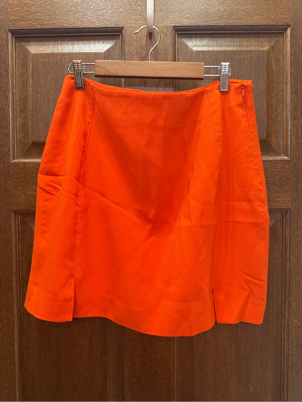 Massimo Dutti Orange Mini A-Line Skirt